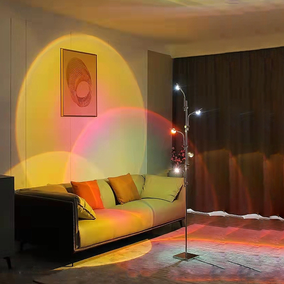 5-Head Projector Sunset Floor Lamp