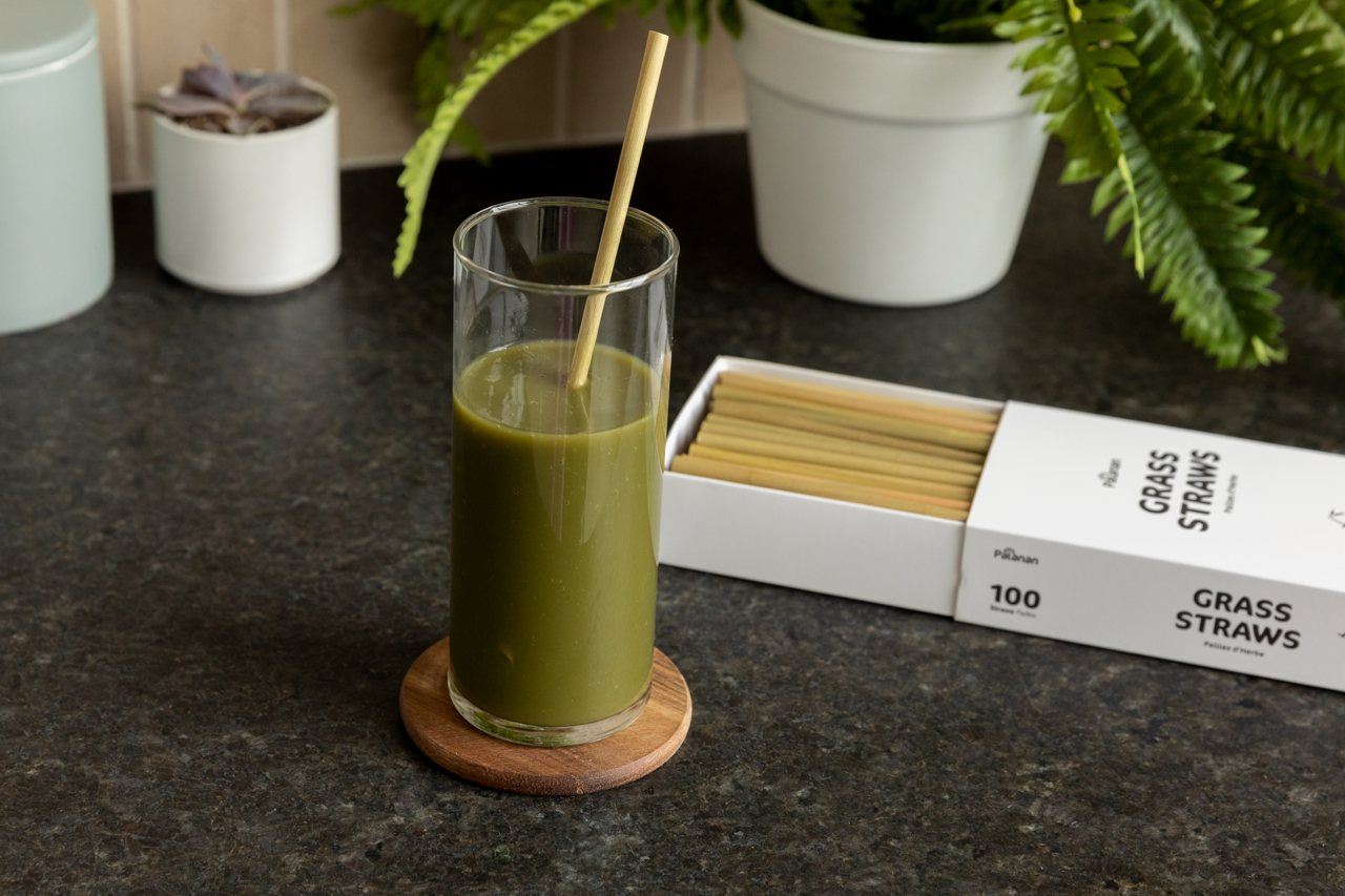 100 Compostable Grass Straws