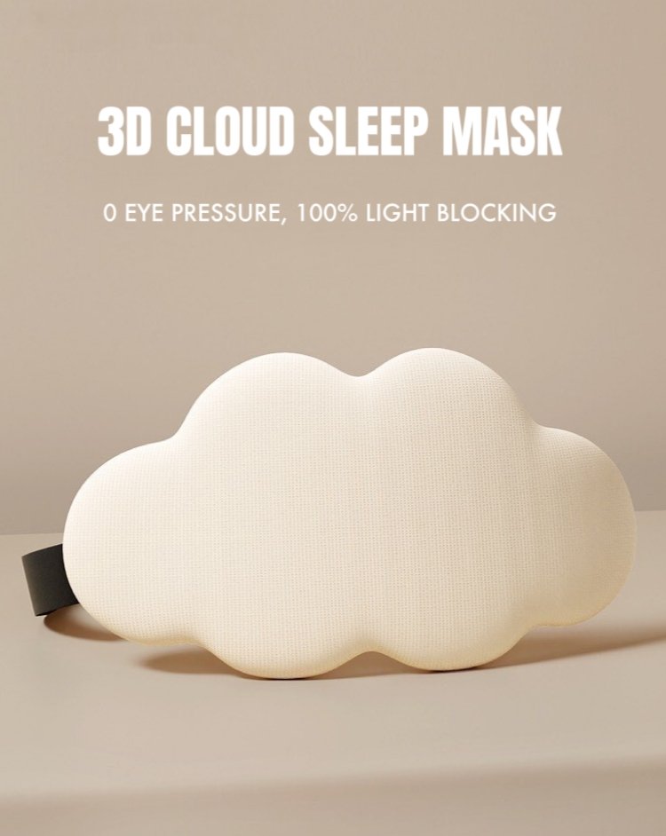 Contoured Puffy Cloud Sleep Eye Mask