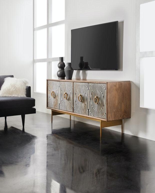 Optical Wooden Credenza