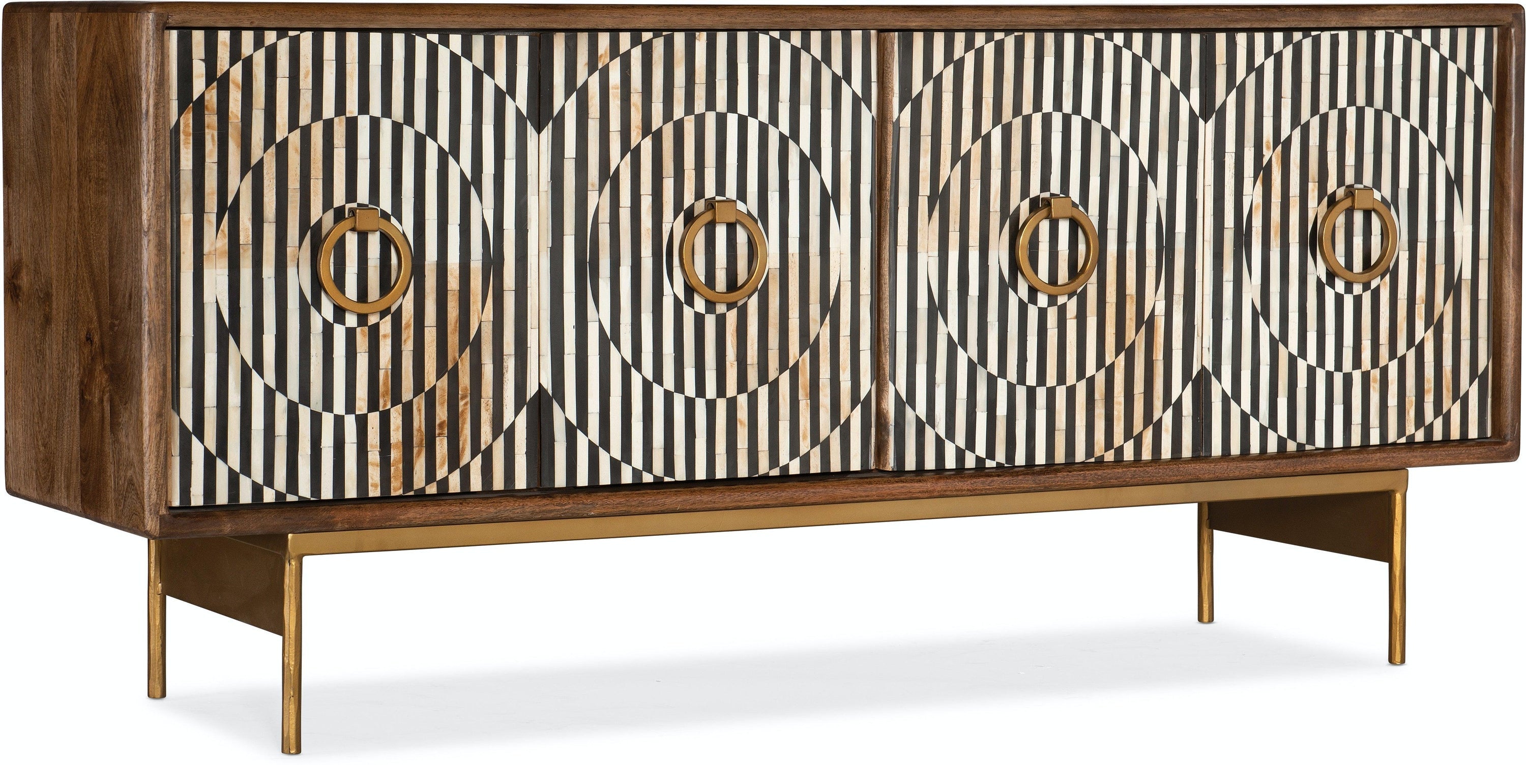 Optical Wooden Credenza