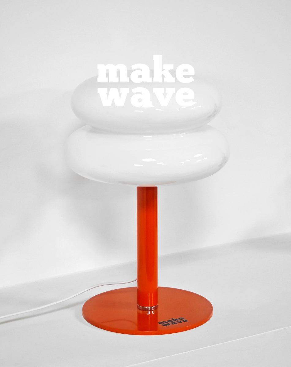 Make Wave Amber Bauhaus Table Lamp