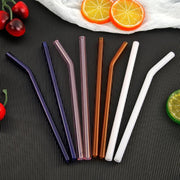 Colorful Glass Drinking Straw Set