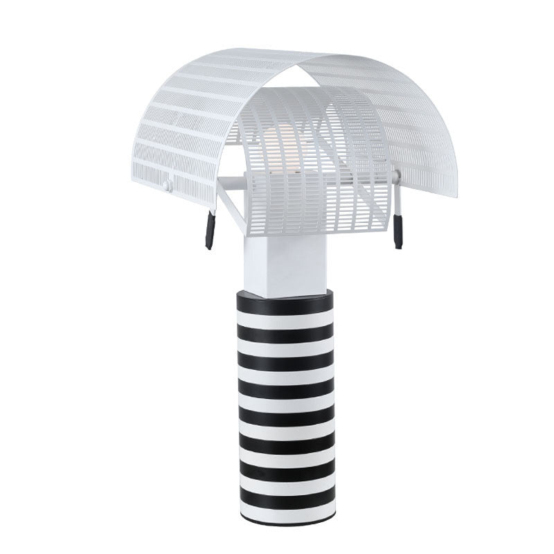 Monochrome Striped Black & White Table Lamp