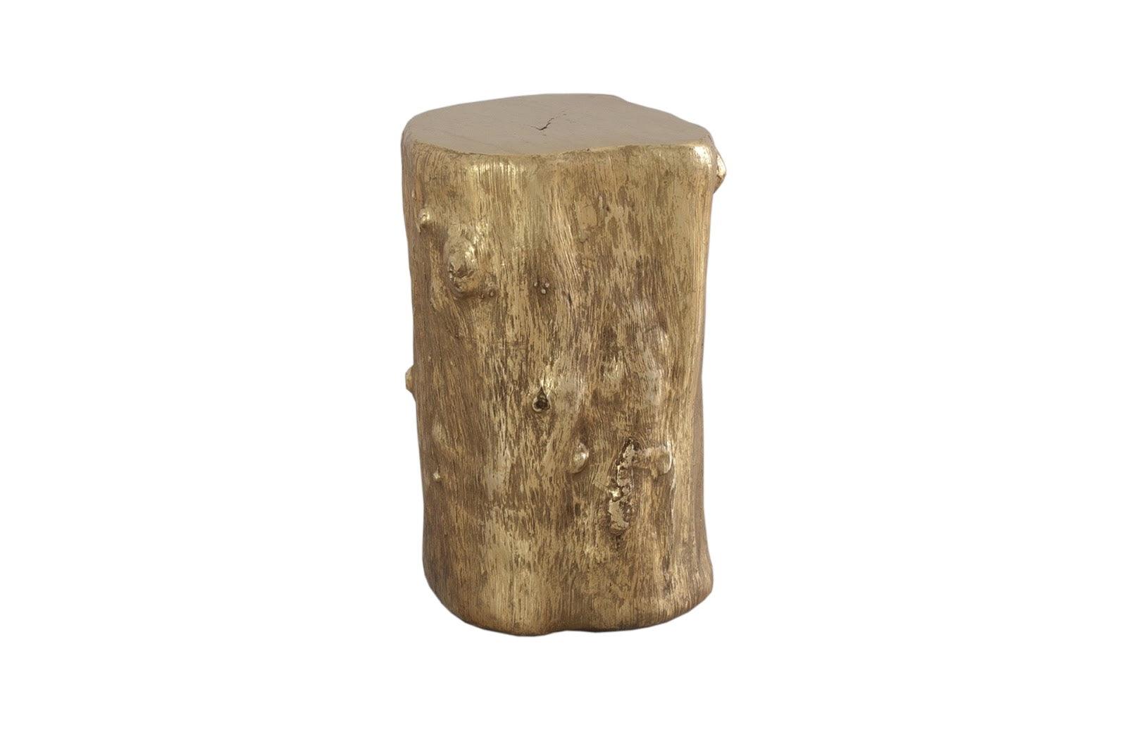 Phillips Collection Small Gold Stool Log