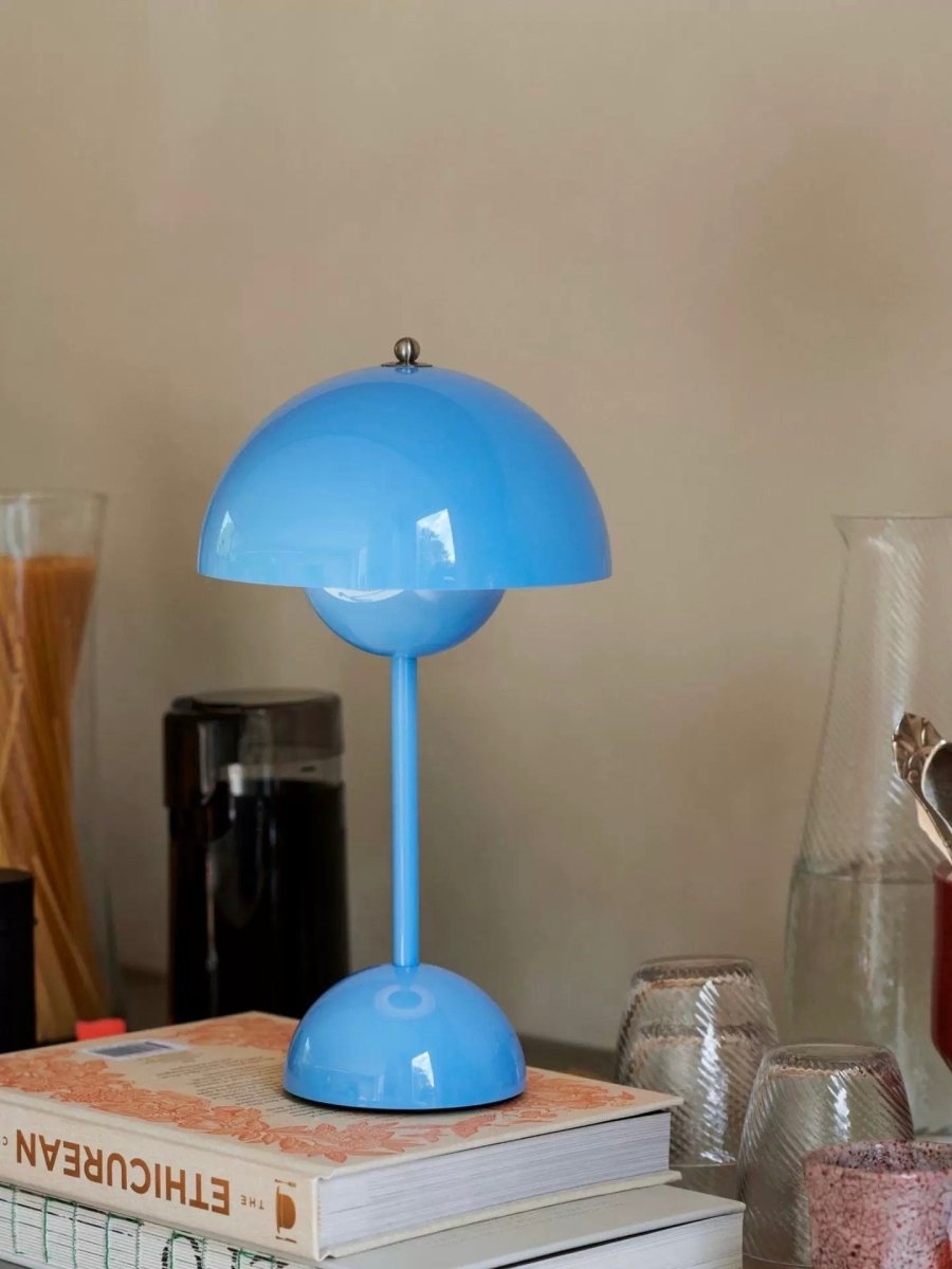 Contemporary Cordless Portable Cute Mushroom Table Lamp