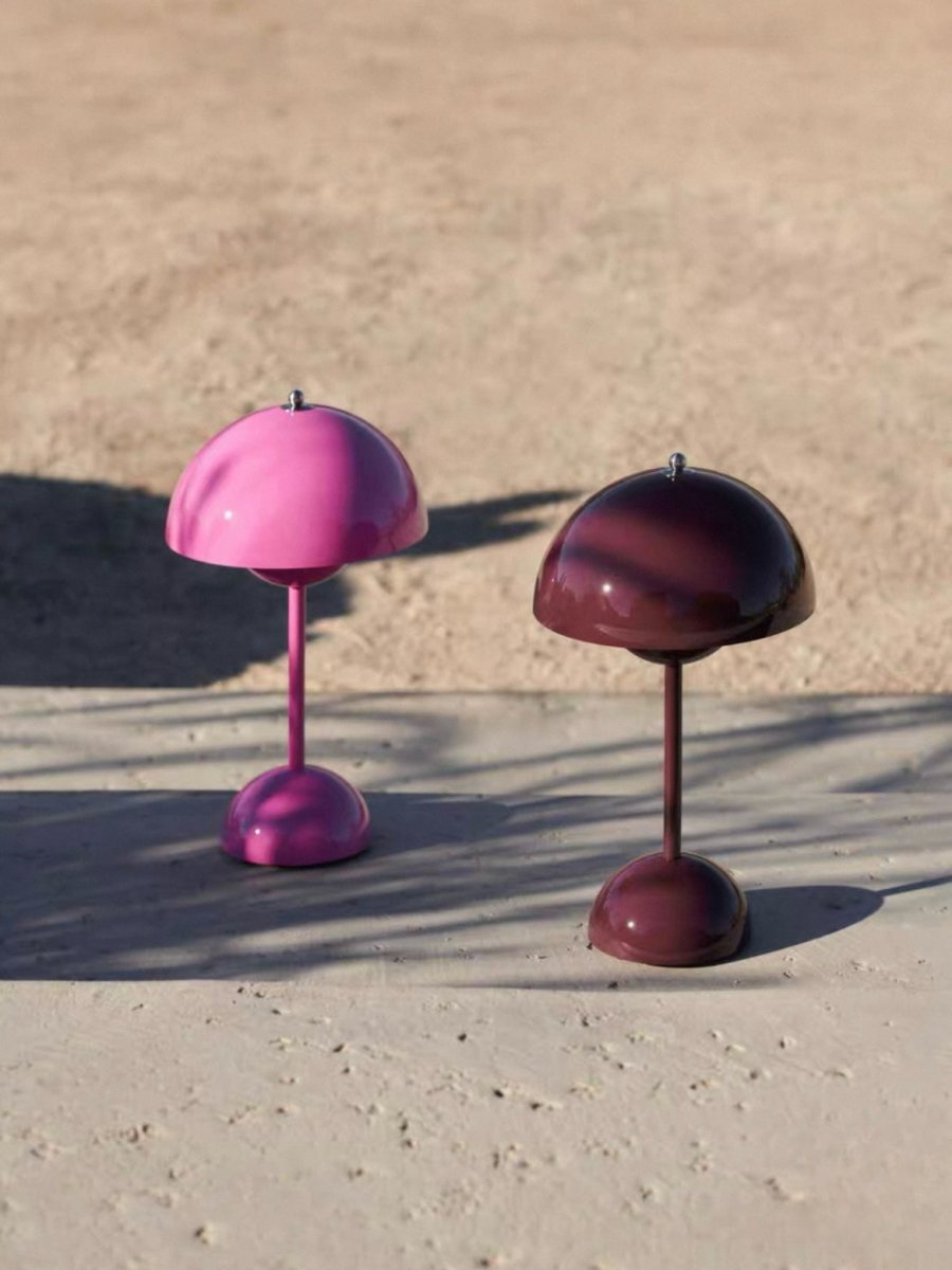 Contemporary Cordless Portable Cute Mushroom Table Lamp