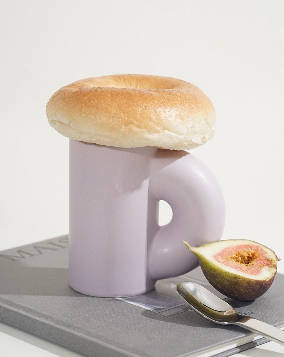 Handcrafted Ceramic Chubby Mugs with Oversized Arm