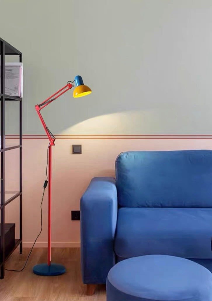 Memphis Retro Tall Metal Floor Lamp