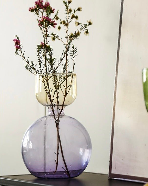 Modern Handblown Glass Vase - Contemporary Vase