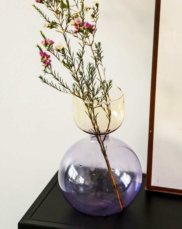 Modern Handblown Glass Vase - Contemporary Vase