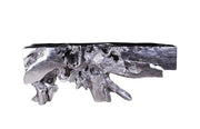 Freeform  Silver Leaf Console Table