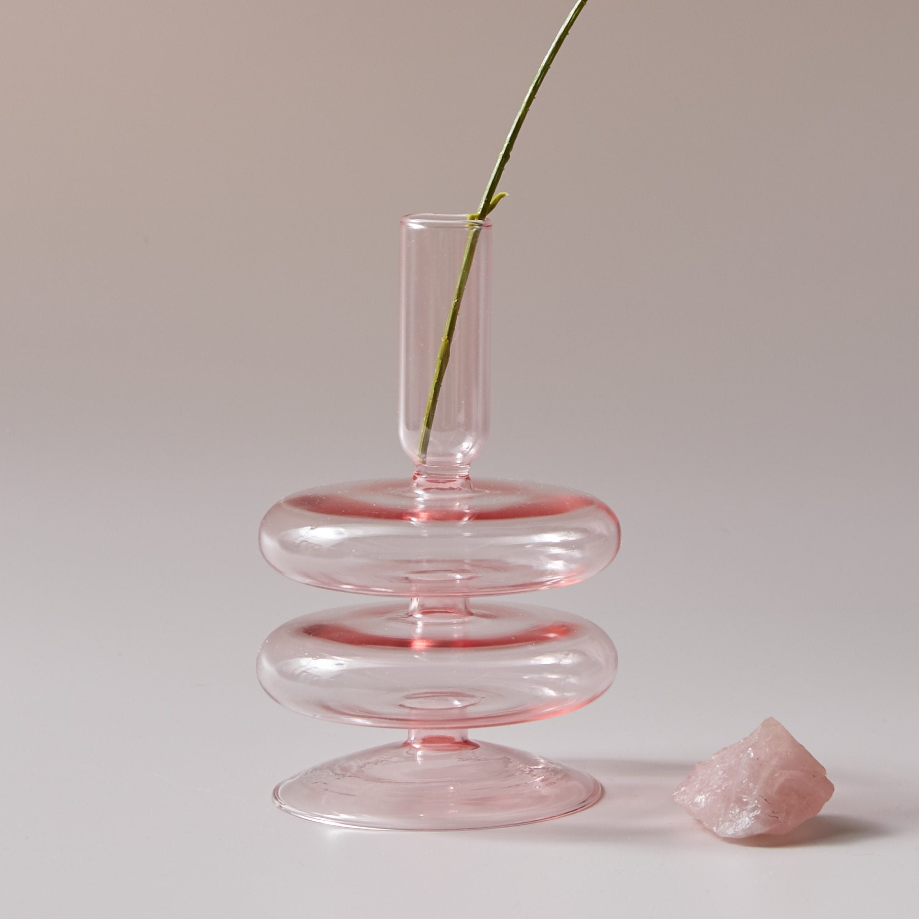 Pink Glass Nordic Vases