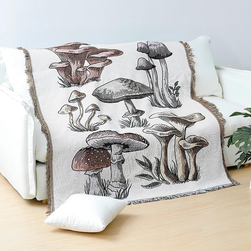 Magic Mushroom Throw Blanket